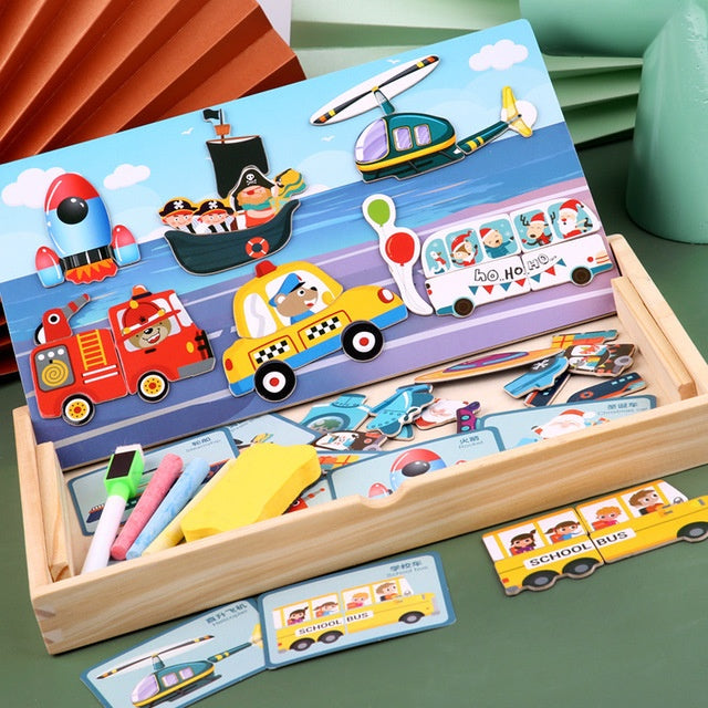 Magnetische Aufkleber-Puzzles Bildungs-Spielzeug für Kinder
