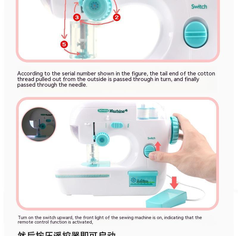 Mädchen-Elektro-Nähmaschine Kleine Haushaltsgeräte Spielzeug Kinder-Spielhaus-Set Spielzeug