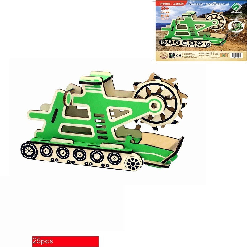 Bulldozer holz 3D drei-dimensionale mosaik kinder intelligenz spielzeug
