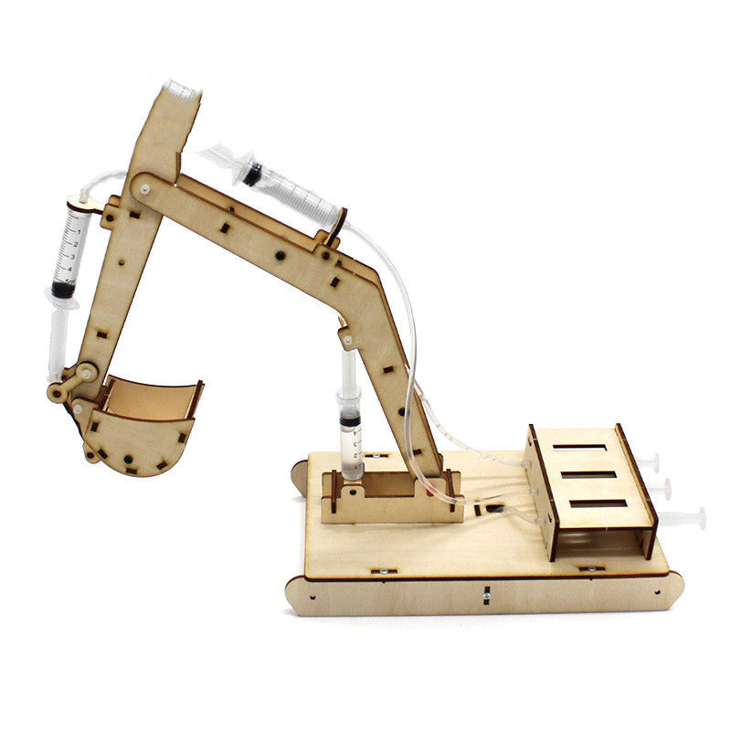 Holz Hydraulische Bagger Modell kinder Spielzeug Holz Handgemachte Materialien Wissenschaftliche
