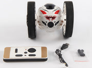 Mini Autos Bounce Auto PEG SJ88 2,4 ghz RC Auto mit Flexible Räder Rotation LED Licht Fernbedienung Roboter Auto spielzeug für Geschenke