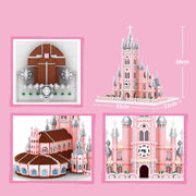 Rot Kirche Modell Dekompression Bausteine Pädagogisches Spielzeug