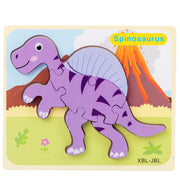 Holz 3D Dinosaurier Hand Greifen Bord Puzzle