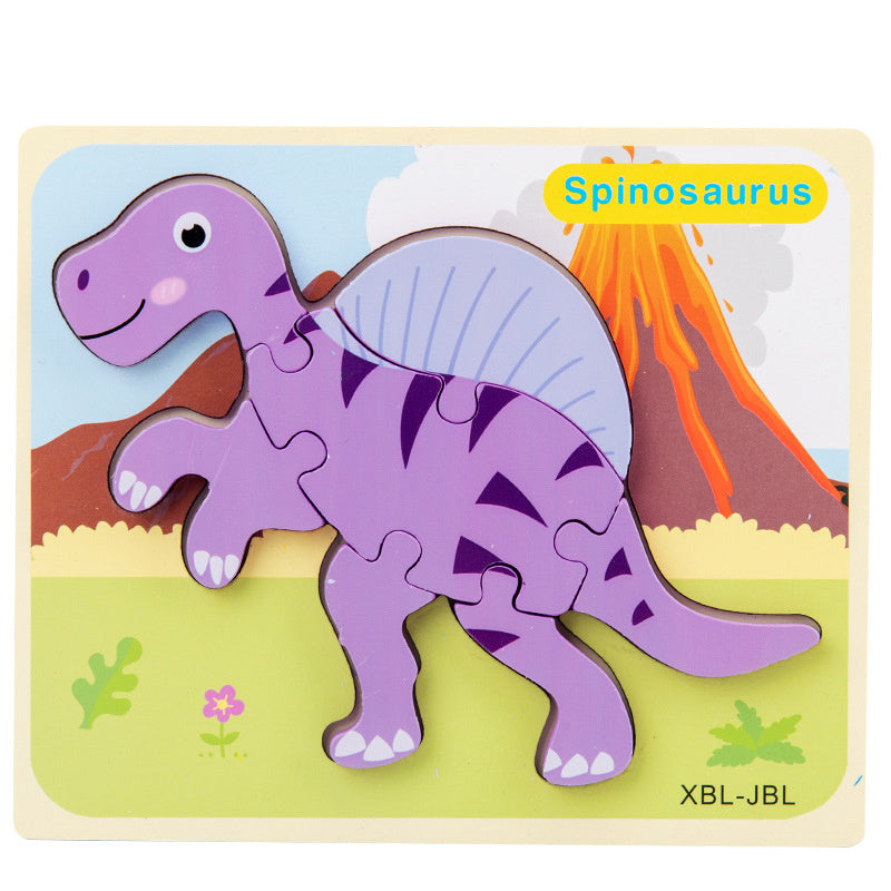 Holz 3D Dinosaurier Hand Greifen Bord Puzzle