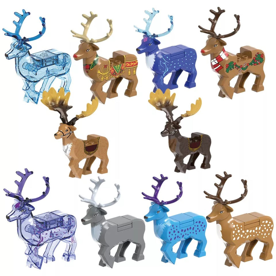 "Tierisches Rehkitz Weihnachtsmann-Szenen-Zubehör Kleine Bausteinspielzeuge"