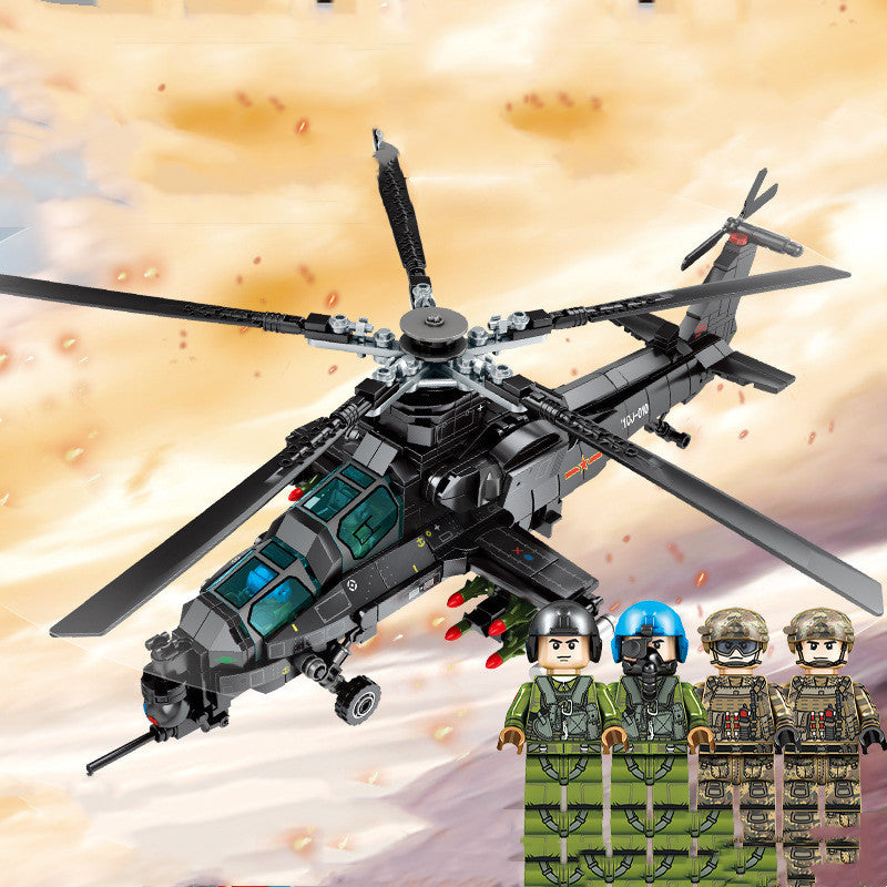 Gebäude Block Aircraft Military Serie Große Transport Montage Spielzeug