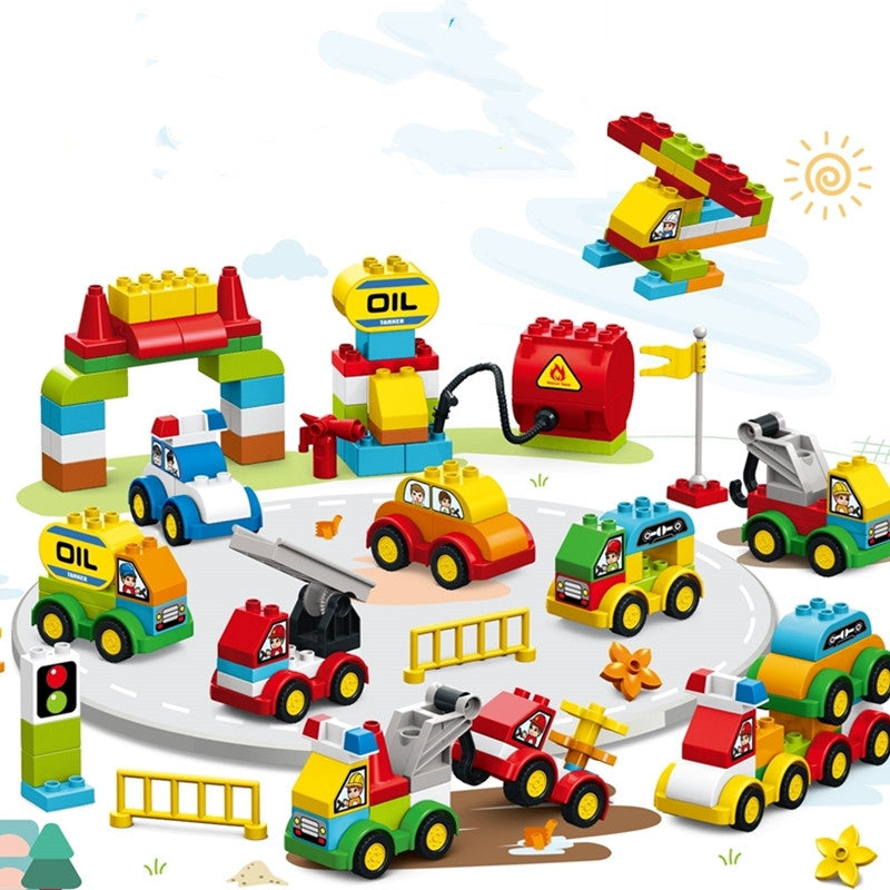 Baustein Spielzeug, Puzzle, Spleißen Und Ändern Auto Modelle