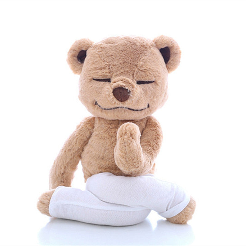 40cm Kreative Yoga Bär Plüsch tier Gefülltes Niedliches Yoga Bär Puppe Weiches Komfort Baby Spielzeug Weihnachts geschenk für Kinder Freundin