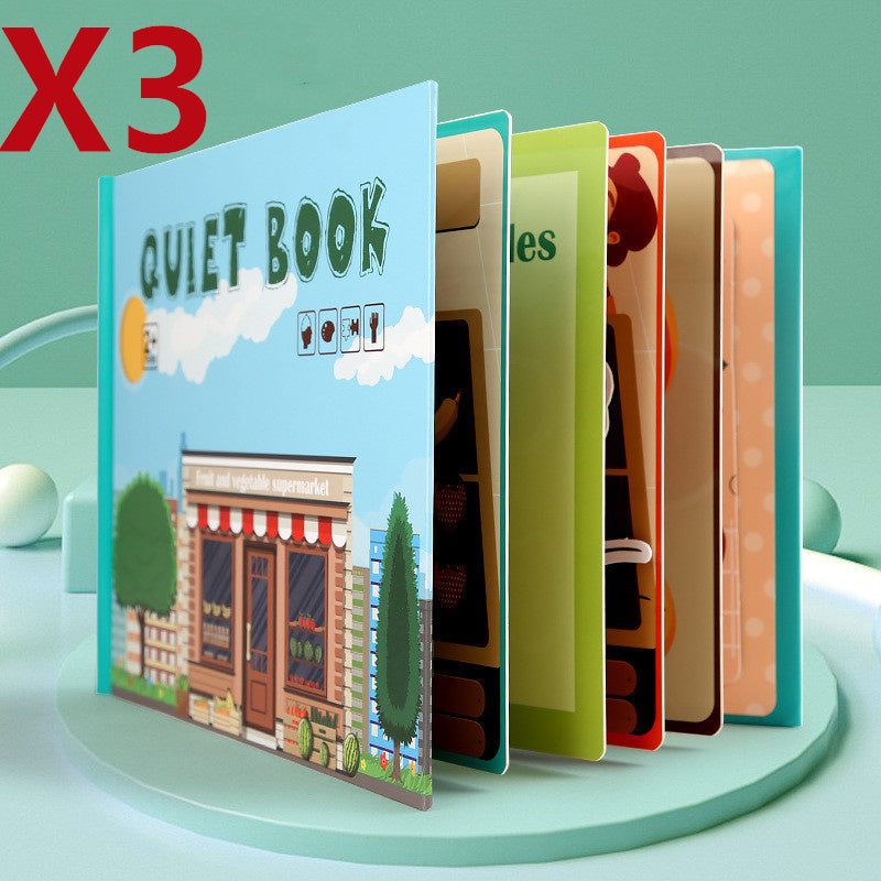 Kinder Pädagogisches Spielzeug Wiederholt Klebte Bücher Zu Lesen