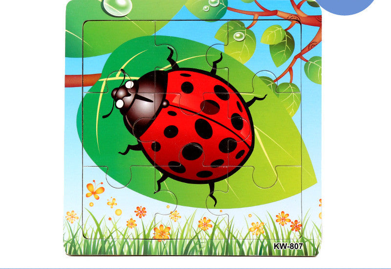 Holzpuzzle Tiere Puzzlespielzeug Frühkindliche Eltern-Kind-Spiele
