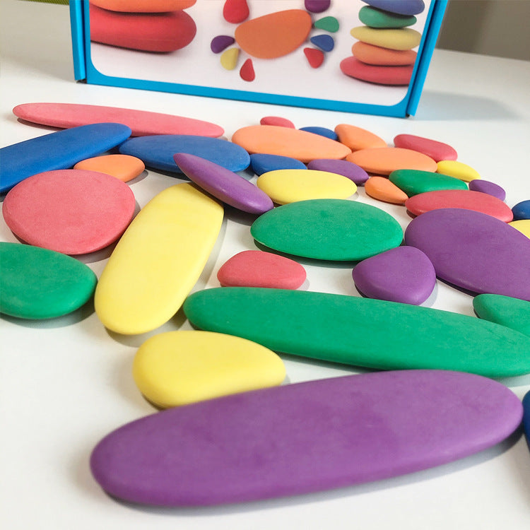 Regenbogen-Kieselsteine Kinderspielzeug Puzzle Kreativität Vorstellungskraft
