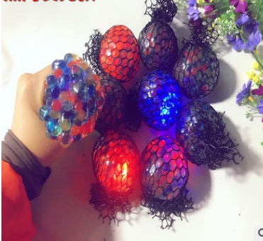Flash Mesh Squishy Ball Multi Farbe Vent Trauben Ball Quetschen Spielzeug