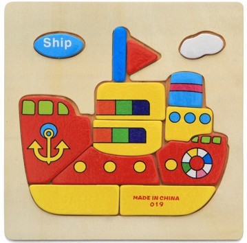 Holz drei dimensionales Kinderspiel zeug