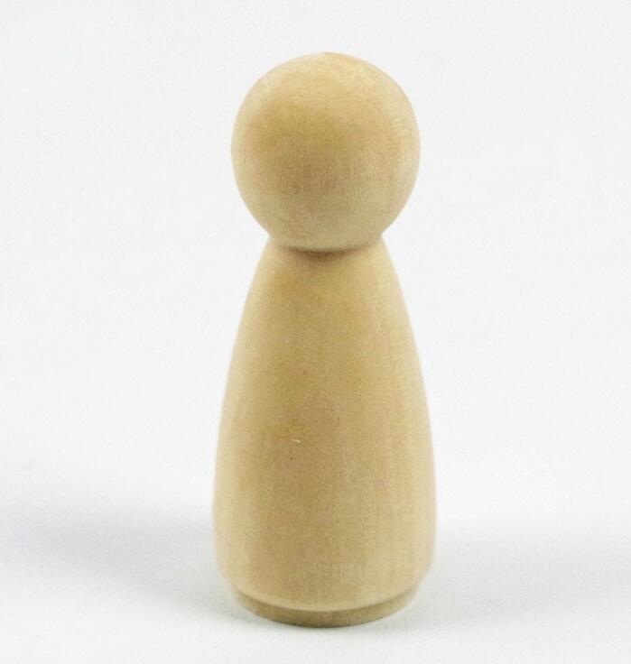 Holz Menschen-Solide Unfinished Farbe-Waldorf Spielzeug