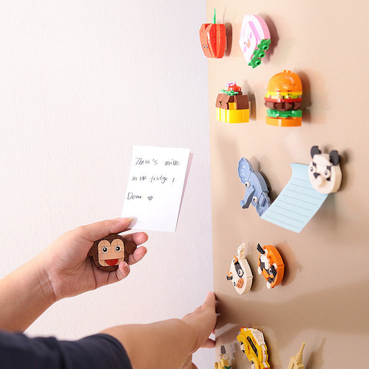 Tierischer magnetischer Kühlschrank magnet zusammen gebaut Baustein Spielzeug für Kinder