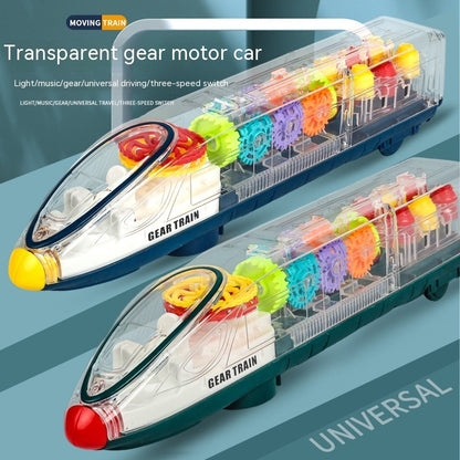 Transparentes Zahnrad Auto CRH Harmony Elektrisches Universal licht Kinder pädagogisches Spielzeug