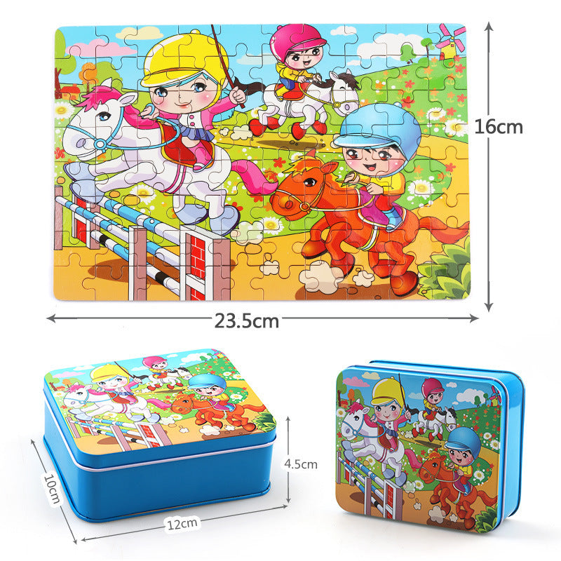 80PCS holz pädagogisches spielzeug bildungs entwicklung baby kinder ausbildung spielzeug kinder tier puzzle