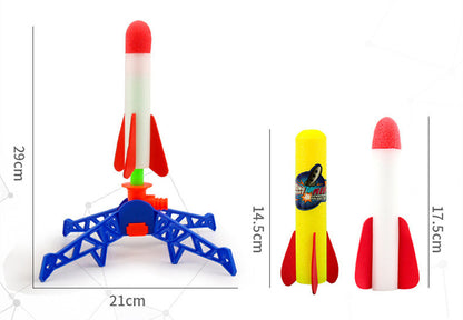 Kinder Fuß Outdoor Leuchtender Katapult Kleinraketen Spielzeug