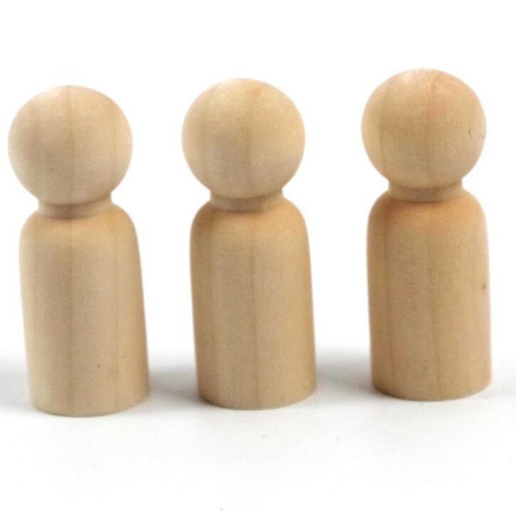 Holz Menschen-Solide Unfinished Farbe-Waldorf Spielzeug