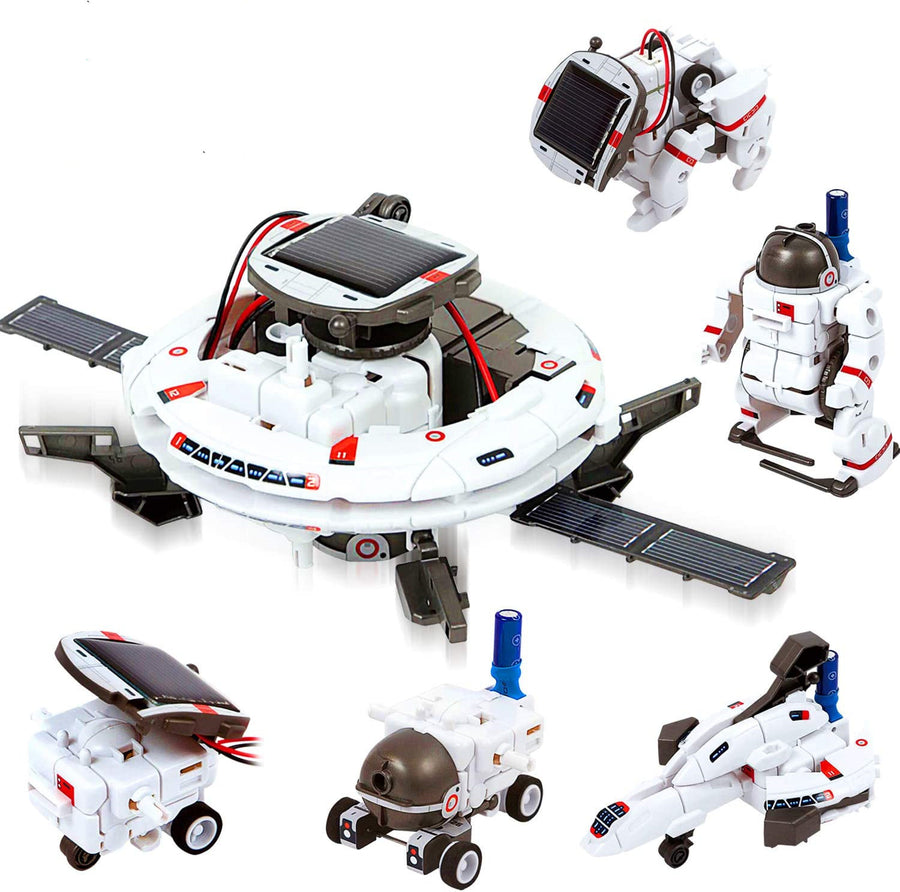 mytooy 6-in-1 Weltraum Roboter mit Solarenergie