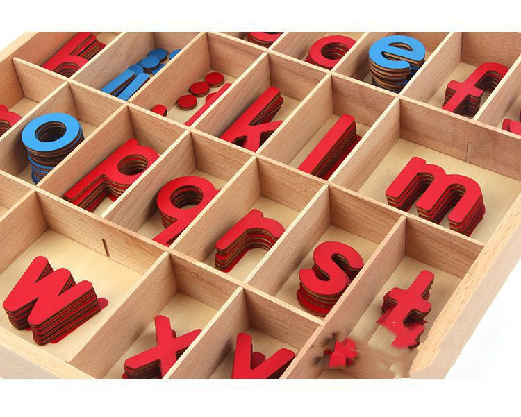 mytooy Montessori Holzbuchstaben mit Spielmatte