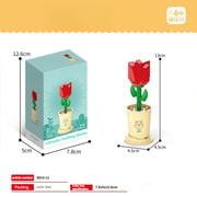 Bausteine Blumentopf DIY kleine Partikel Pädagogisches Spielzeug Desktop Dekoration Puzzle