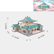 Holz 3D Jigsaw Puzzle Berühmte Universität Baustein Spielzeug