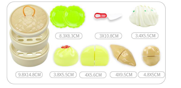 Kinder Cut Obst, Spielzeug, Küchen, Gemüse, Babys, Jungen und Mädchen Cut Gedämpfte brötchen, kirsche Anzug