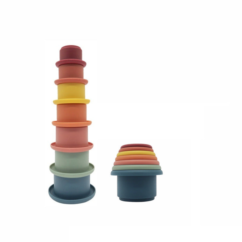 Baby Interaktive Jenga Kinder Silikon Säugling Pädagogisches Spielzeug