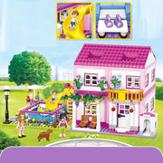 Sommer Villa Spielhaus Kinder pädagogische Bausteine Spielzeug