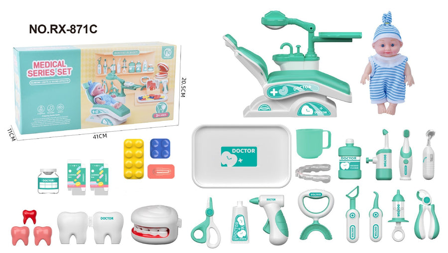 Ärztetoys Set Medizinisches Kinder Spielzeug Haus Baby Werkzeuge