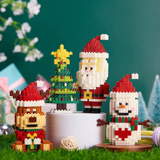 Weihnachtsbaum-Rentier-Eismann-Kleinteil montage-pädagogisches Spielzeug