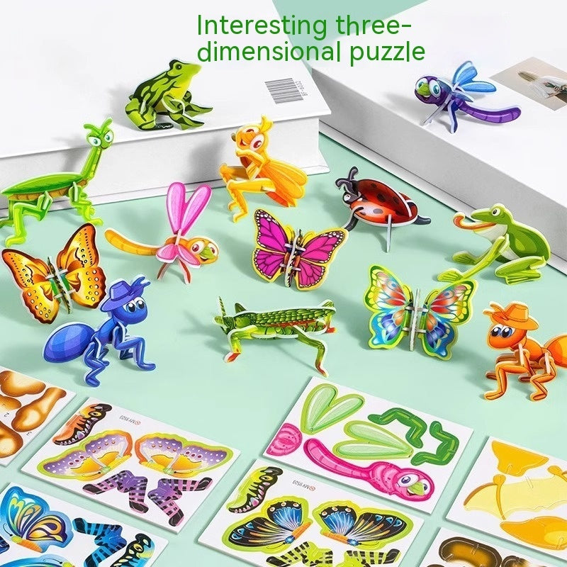 3D Drei dimensionales Tier puzzle Insekt Kreatives Diy-Spielzeug früh