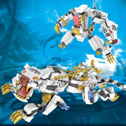 Vier Magie Tiere Puzzle Montiert Gebäude Block Spielzeug