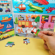 Kinder Auto Transport Magnetisches Puzzle Spielzeug
