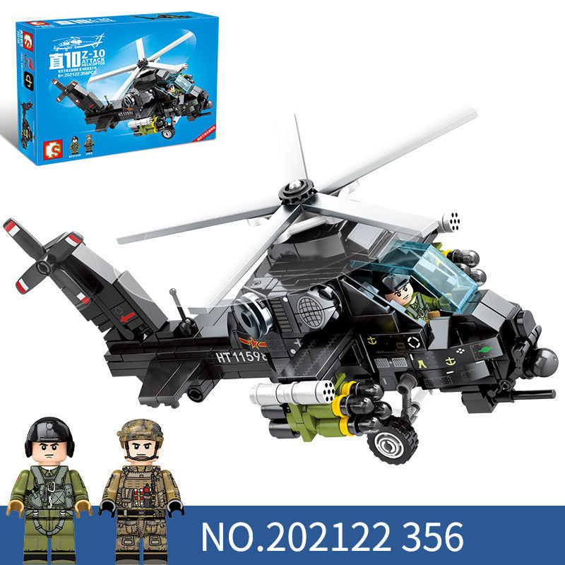 Gebäude Block Aircraft Military Serie Große Transport Montage Spielzeug