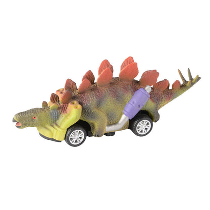 Neues Dinosaurier-Pullback-Auto vierrädriges Dinosaurier-Modell auto, kleines Rennsport-Dinosaurier-Spielzeug für Kinder