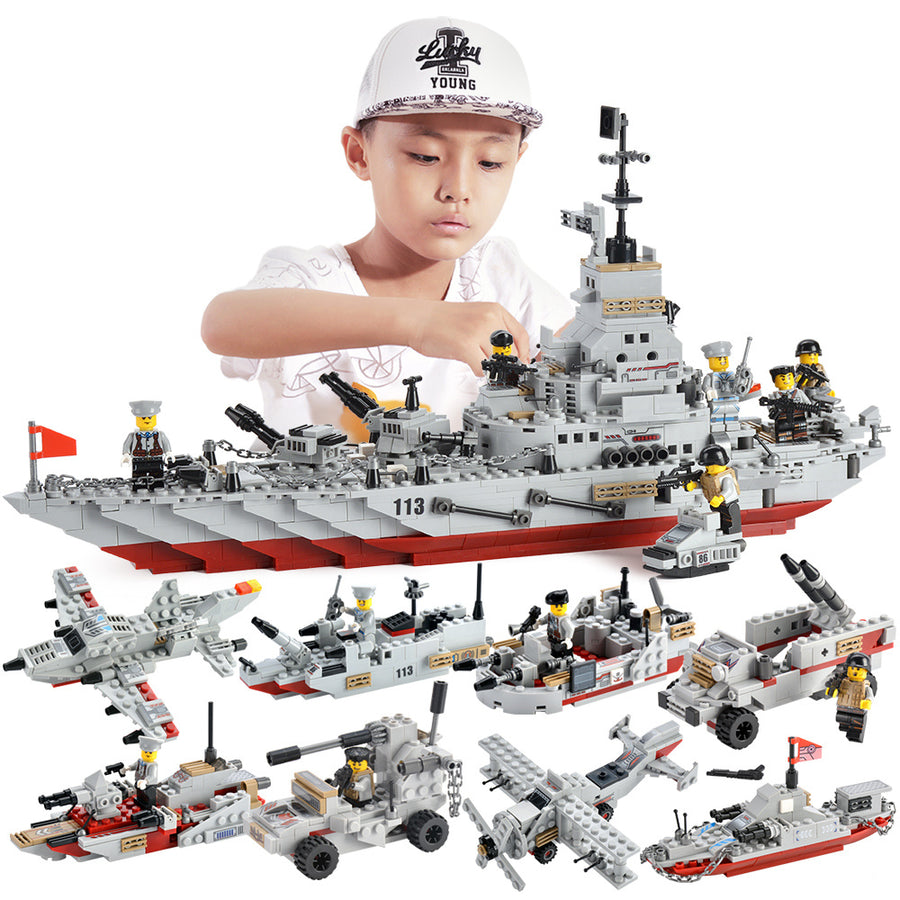 8-in-1 military schlacht junge geschenk puzzle kinder spielzeug