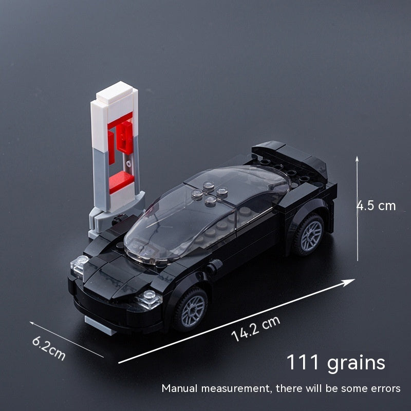 Chinesische Puzzle-Bausteine Tesla-Technologie Auto Kinder Lernspielzeug