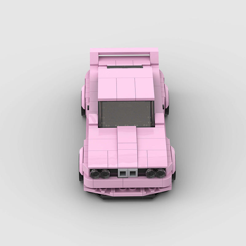 Rennmodell E30 M3 MOC Kleine Partikel Zusammengebautes Bausteinspielzeug