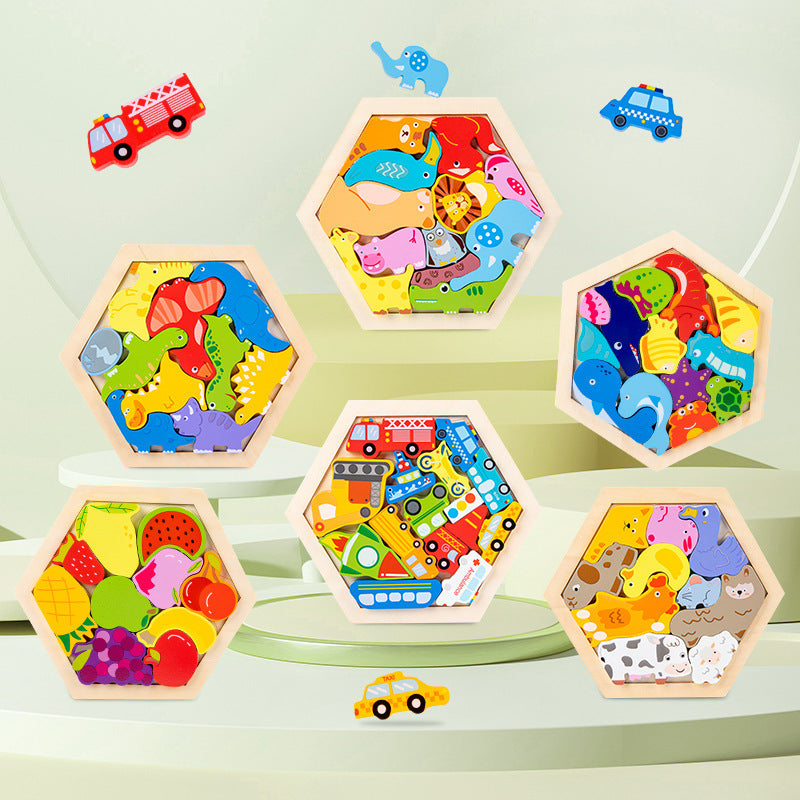 Kinder Tier Obst Kreative Drei-dimensional Puzzle Puzzle Pädagogisches Spielzeug