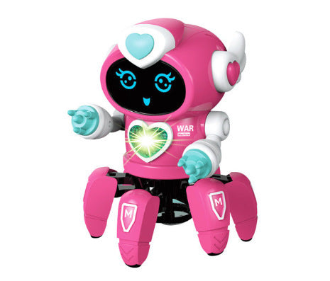 Smart Tanzen Roboter Elektronische Sechs-klaue Dance Roboter Enthalten LED Musik Nina Roboter Spielzeug für Kinder Geburtstag Geschenk
