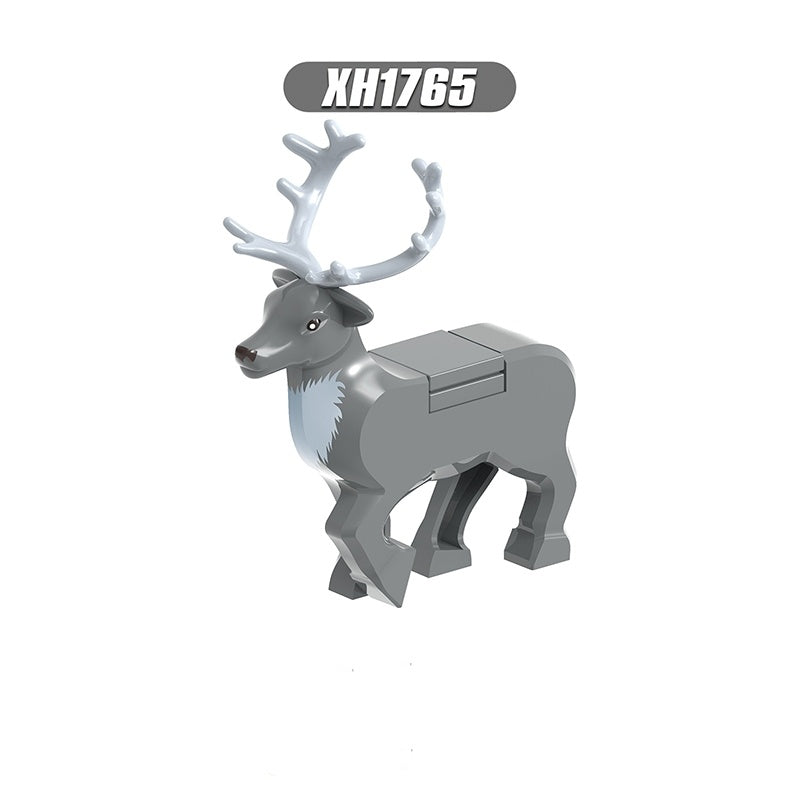 "Tierisches Rehkitz Weihnachtsmann-Szenen-Zubehör Kleine Bausteinspielzeuge"