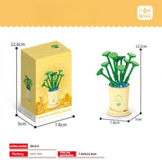 Bausteine Blumentopf DIY kleine Partikel Pädagogisches Spielzeug Desktop Dekoration Puzzle