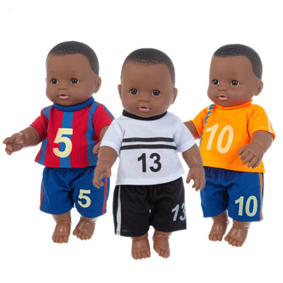 Schwarz puppe 30cm vinyl wiedergeburt puppe mutter und baby spielzeug