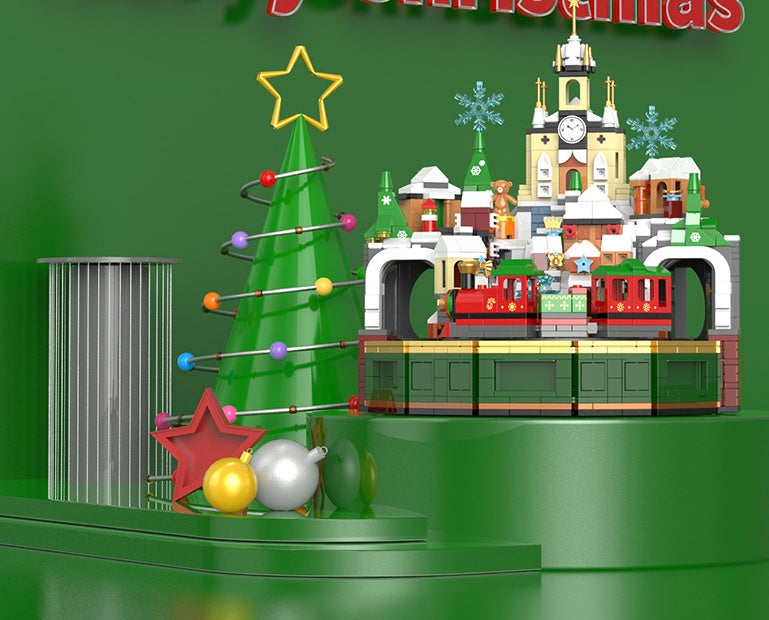 18020 weihnachten Burg Musik Box Baustein Spielzeug