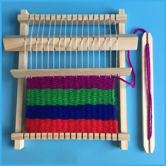 Diy handmade wolle stricken maschine pädagogisches holz spielzeug