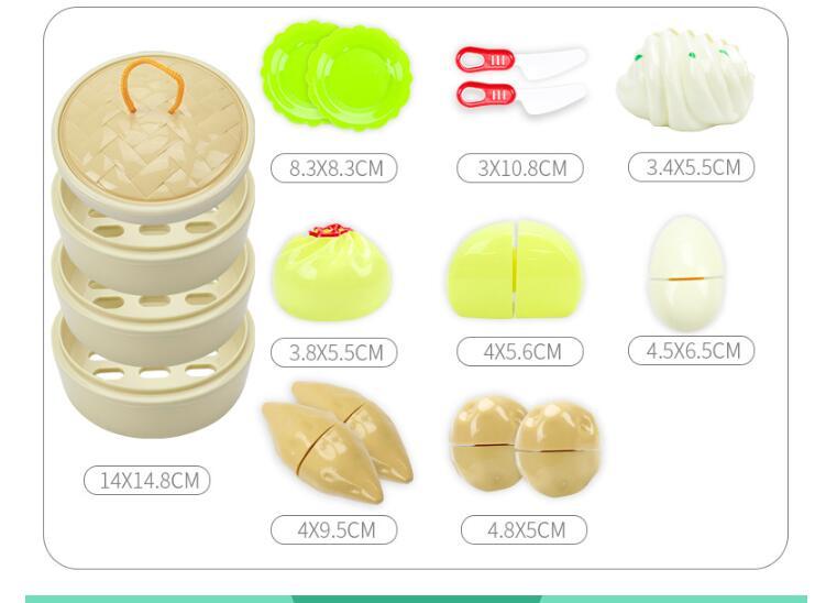 Kinder Cut Obst, Spielzeug, Küchen, Gemüse, Babys, Jungen und Mädchen Cut Gedämpfte brötchen, kirsche Anzug