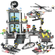 Military aircraft carrier polizei bausteine kinder montiert DIY spielzeug
