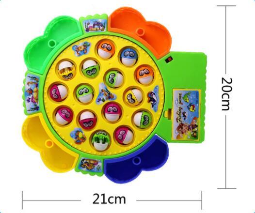 Elektrische musik spinning angeln set baby puzzle spielzeug großhandel jungen und mädchen kinder angeln spielzeug